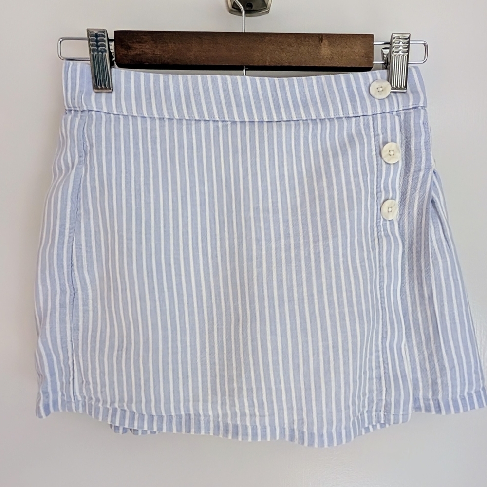 Abercrombie & Fitch Blue and White Wrap Top Girls Sz 9-10